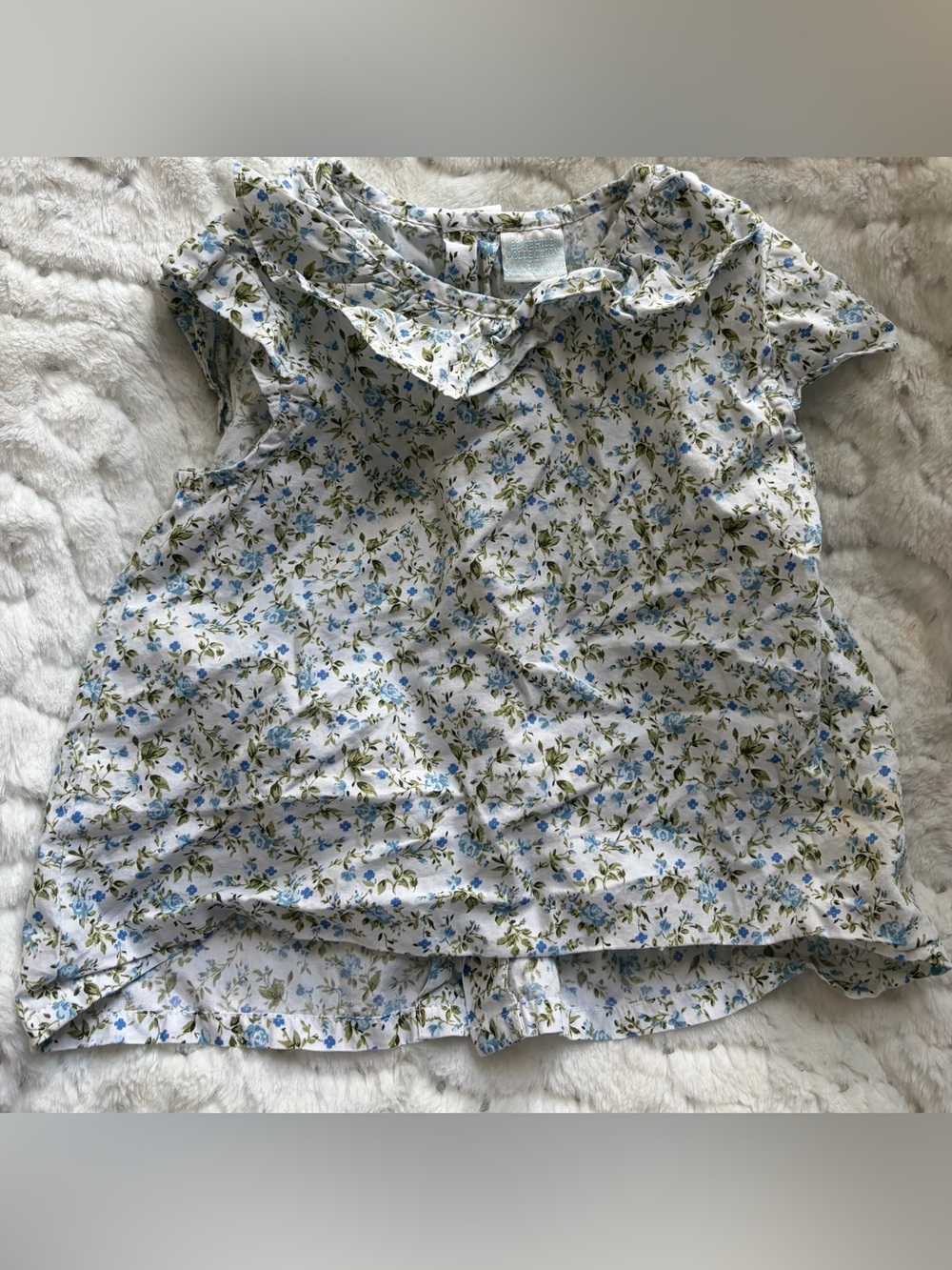 Edgehill Collection Girls Floral Blouse — Size 3T 🌸💙💚